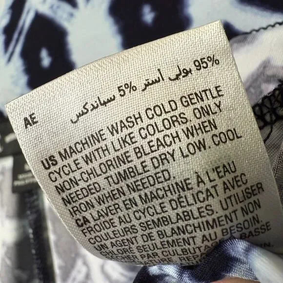 INC International Concepts Navy‎ Tie Dye Wide Leg Cropped Palazzo Pants Medium - Picture 6 of 9